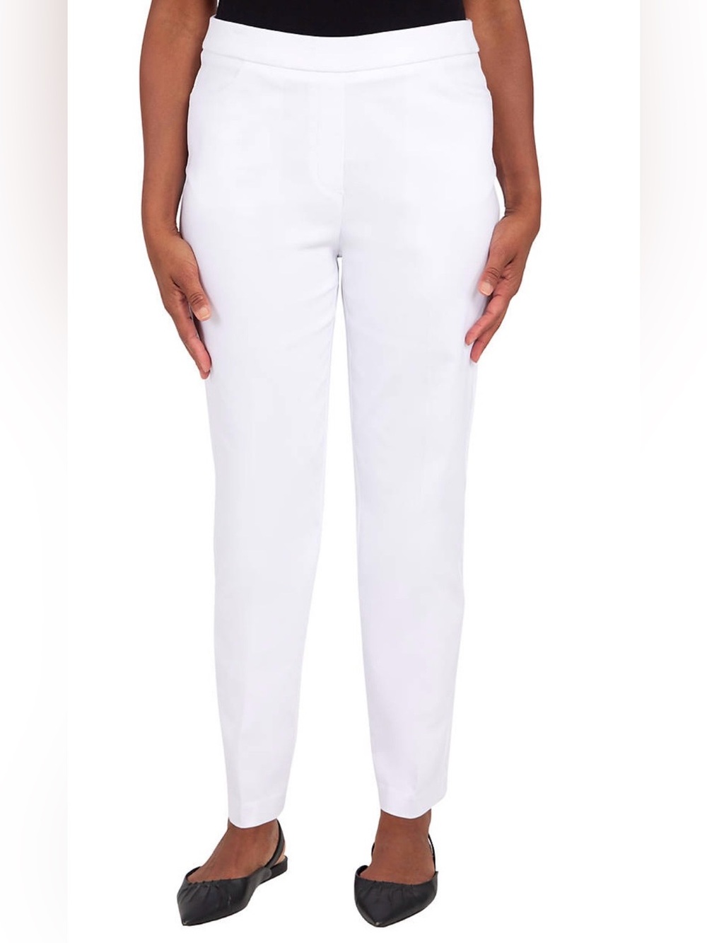 Alfred Dunner White Straight Leg Jeans